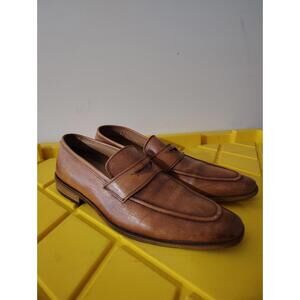 El Canto Loafers Almond Men size 8.5 US 41 Eur Leather brown Tan 80's 90s y2k